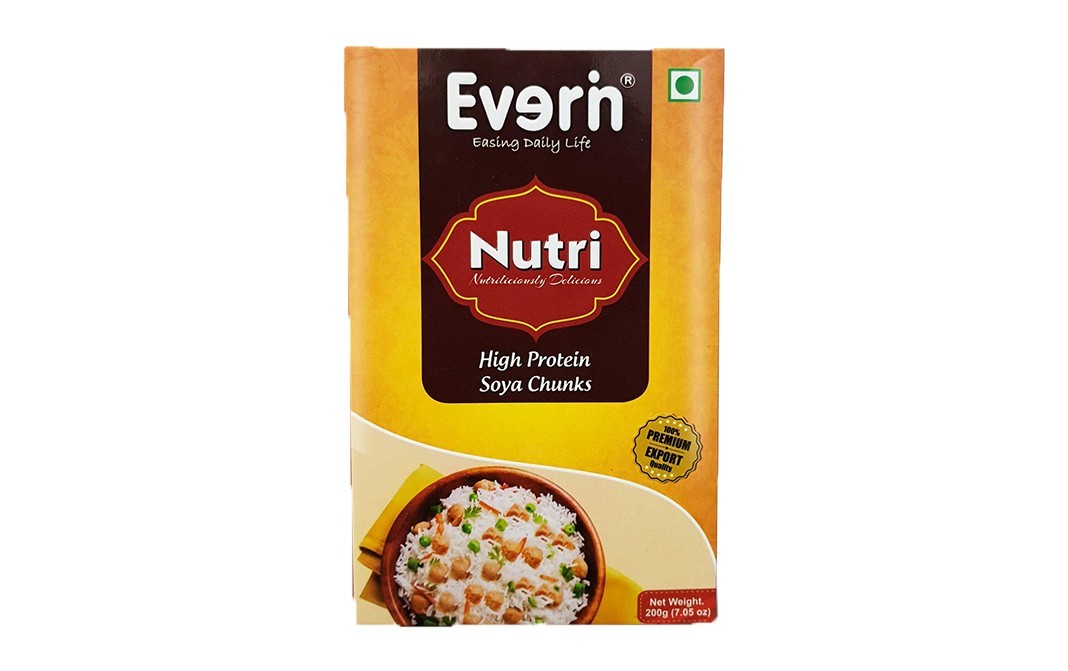 Everin Nutri High Protein Soya Chunks   Pack  200 grams